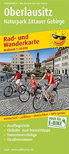 Oberlausitz - Naturpark Zittauer Gebirge: Rad- und Wanderkarte mit Ausflugszielen, Einkehr- & Freizeittipps, wetterfest, reissfest, abwischbar, GPS-genau. 1:50000 (Rad- und Wanderkarte: RuWK)