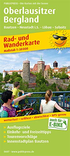 Oberlausitzer Bergland, Bautzen - Neustadt i.S. - Löbau - Sebnitz: Rad- und Wanderkarte mit Ausflugszielen, Einkehr- & Freizeittipps, wetterfest, ... 1:50000 (Rad- und Wanderkarte: RuWK)