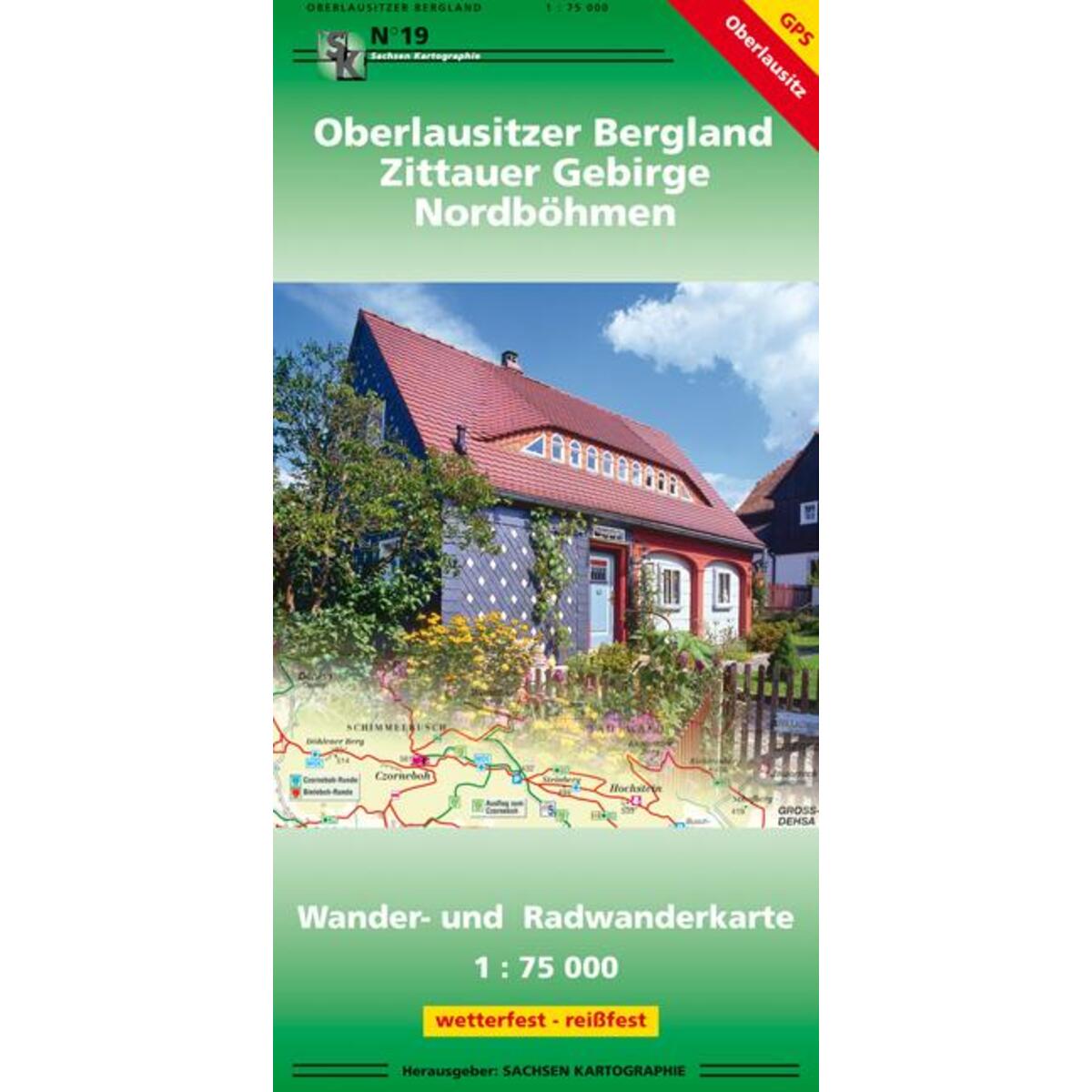 Oberlausitzer Bergland - Zittauer Gebirge - Nordböhmen 1 : 75 000 Oberlausitzer Bergland - Zittauer Gebirge - Nordböhmen 1 : 75 000 von Sachsen Kartographie