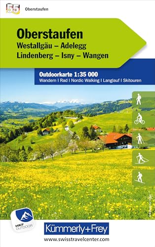Kümmerly+Frey Outdoorkarte Deutschland 55 Oberstaufen 1:35.000: Mit Westallgäu, Adelegg, Lindenberg, Isny und Wangen. Touren für Wanderer, Biker und ... Outdoorkarten Deutschland, Band 55)