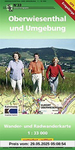 Oberwiesenthal und Umgebung: Wander- und Radwanderkarte 1:33 000 GPS-fähig wetterfest, reißfest