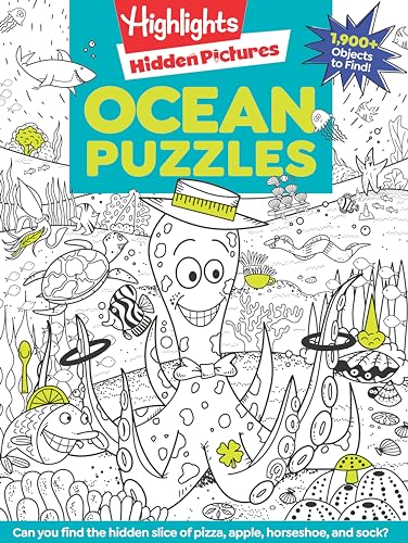 Ocean Puzzles: Over 100 Search and Find Puzzles with Sea Creatures, Marine Animals and More Under the Sea Picture Scenes, Ocean Picture Puzzles for Kids 6 and Up (Highlights Hidden Pictures)