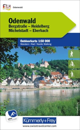 Kümmerly+Frey Outdoorkarte Deutschland 35 Odenwald 1:50.000: Mit Bergstrasse, Heidelberg, Michelstadt und Eberbach. Touren für Wanderer, Biker und mehr! Free Download von Hallwag Kümmerly+Frey