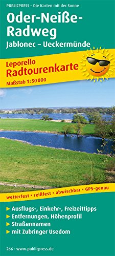 Oder-Neiße-Radweg, Jablonec - Ueckermünde: Leporello Radtourenkarte mit Ausflugszielen, Einkehr- & Freizeittipps, wetterfest, reissfest, abwischbar, ... 1:50000 (Leporello Radtourenkarte: LEP-RK)