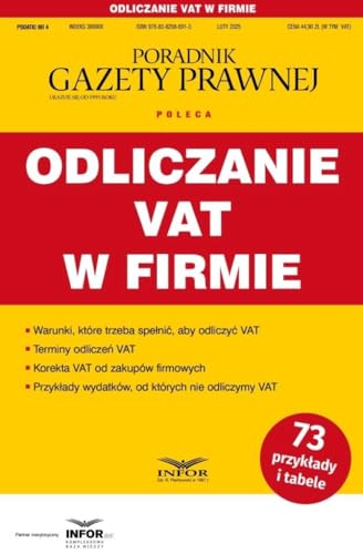 Odliczanie VAT w firmie. Podatki 4/2025 Odliczanie VAT w firmie. Podatki 4/2025 von Infor