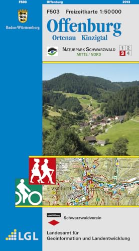 F503 Offenburg: Ortenau Kinzigtal: Naturpark Schwarzwald Mitte/Nord 3. Mit Rad- und Wanderwegen. Karte des Schwarzwaldvereins. Offizielle Karte des ... Informationen, Wander- und Radwanderungen) von LVA Baden-Wrttemberg