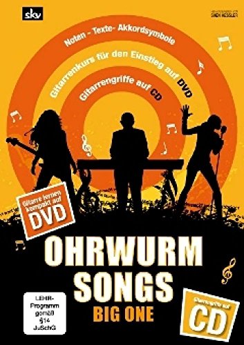 Ohrwurm Songs - Big One, für Gitarre, m. Audio-CD u. DVD: Noten - Texte - Akkordsymbole. Gitarrenkurs für den Einstieg auf DVD und Gitarrengriffe auf CD Ohrwurm Songs - Big One, für Gitarre, m. Audio-CD u. DVD: Noten - Texte - Akkordsymbole. Gitarrenkurs für den Einstieg auf DVD und Gitarrengriffe auf CD