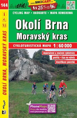 Okolí Brna, Moravský kras / Brünner Umland, Mährischer Karst (Radkarte 1:60.000) (SHOCart Radkarte 1:60.000 Tschechien, Band 144) von SHOCart