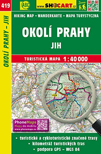 Okolí Prahy - jih / Umgebung Prag - Süd (Wander - Radkarte 1:40.000) (SHOCart Wander - Radkarte 1:40.000 Tschechien, Band 419) von SHOCart
