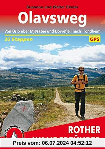 Olavsweg: Von Oslo über Mjøsasee und Dovrefjell nach Trondheim. 32 Etappen. Mit GPS-Tracks (Rother Wanderführer)