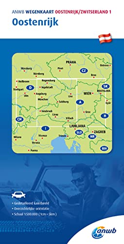 Austria /Switzerland road map (1) (Wegenkaart, Band 1) von ANWB BV, Netherlands