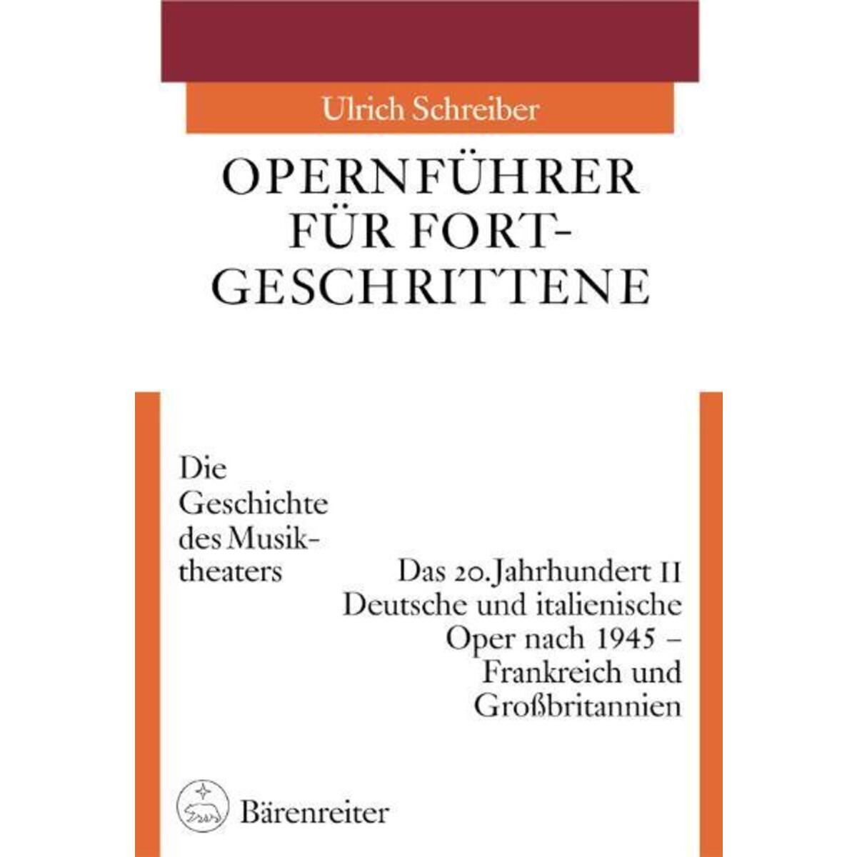 Opernführer für Fortgeschrittene 3/2 von Baerenreiter-Verlag