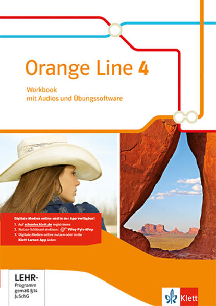 Orange Line 4. Workbook mit Audios und Übungssoftware. Erweiterungkurs. Klasse 8. Ausgabe 2014 von Klett Ernst /Schulbuch