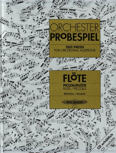 Orchesterprobespiel: Flöte / Piccoloflöte: Sammlung wichtiger Passagen aus der Opern- und Konzertliteratur von Peters, C. F. Musikverlag
