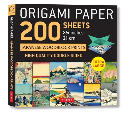 Origami Paper 200 Sheets Japanese Woodblock Prints 8 1/4": Tuttle Origami Paper: High-Quality Double Sided Origami Sheets Printed with 12 Different ... Prints (Instructions for 6 Projects Included) von Tuttle Publishing