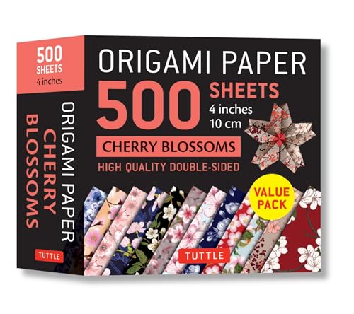 Origami Paper 500 Sheets Cherry Blossoms 4 (10 CM): Tuttle Origami Paper: High-Quality Double-Sided Origami Sheets Printed with 12 Different Patterns: High-quality Double-Sided, 4 inches 10 cm von Tuttle Publishing