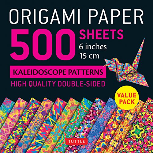 Origami Paper 500 Sheets Kaleidoscope Patterns 6 (15 CM): Tuttle Origami Paper: High-Quality Double-Sided Origami Sheets Printed with 12 Different Designs (Instructions for 6 Projects Included)