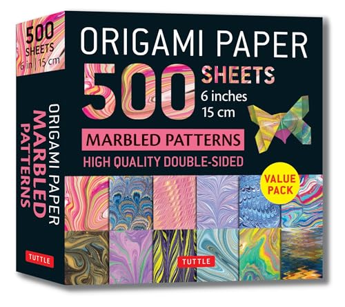 Origami Paper 500 Sheets Marbled Patterns: High Quality Double-Sided von Tuttle Publishing