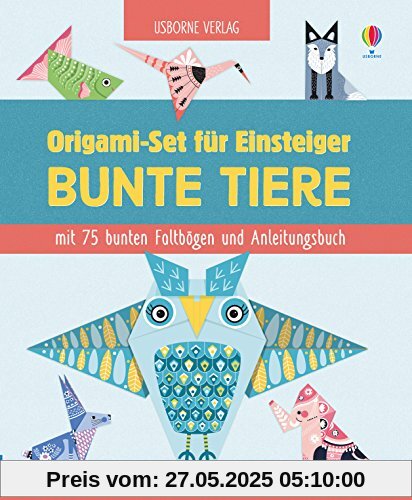Origami-Set für Einsteiger: Bunte Tiere: mit 75 bunten Faltbögen und Anleitungsbuch Origami-Set für Einsteiger: Bunte Tiere: mit 75 bunten Faltbögen und Anleitungsbuch