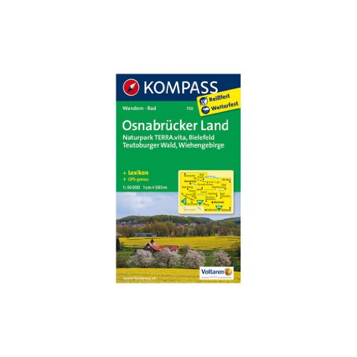 Osnabrücker Land. Bielefeld - Wiehengebirge 1 : 50 000: Wandern / Rad. GPS-genau