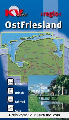 OstFriesland 1 : 100 000: Incl. 60 Freizeittipps mit Infohotline, 16 Citykarten 1 : 25.000. 22 Radrouten und allen 7 ostfriesischen Inseln
