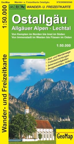Ostallgäu, Allgäuer Alpen, Lechtal Wander- und Freizeitkarte: 1:50.000 (Geo Map) von GeoCenter