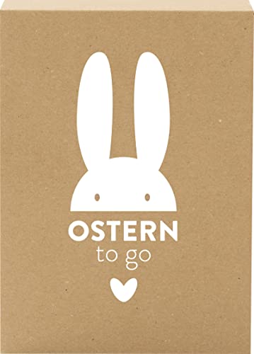 Ostern to go: Geschenkebox zum Fest | Set aus hochwertigem Deko-Osterhasen aus Holz, Osterkarte und Osterkerze Ostern to go: Geschenkebox zum Fest | Set aus hochwertigem Deko-Osterhasen aus Holz, Osterkarte und Osterkerze