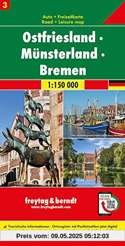 Ostfriesland - Münsterland - Bremen, Autokarte 1:150.000, Blatt 3