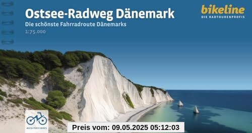 Ostsee-Radweg Dänemark: Die schönste Fahrradroute Dänemarks, 1:75.000, 874 km, GPS-Tracks Download, LiveUpdate (Bikeline Radtourenbücher)