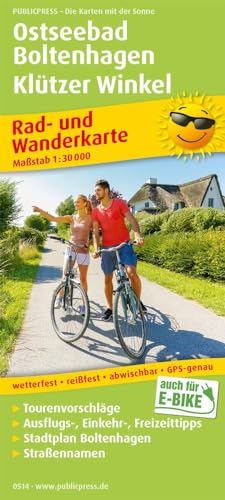 Ostseebad Boltenhagen - Klützer Winkel: Rad- und Wanderkarte mit Ausflugszielen, Einkehr- & Freizeittipps, wetterfest, reissfest, abwischbar, GPS-genau. 1:30000 (Rad- und Wanderkarte: RuWK) von Publicpress