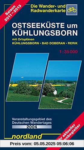 Ostseeküste um Kühlungsborn 1 : 35 000: Rerik, Kröpelin, Bad Doberan mit Ortsplan Ostseebad Kühlungsborn