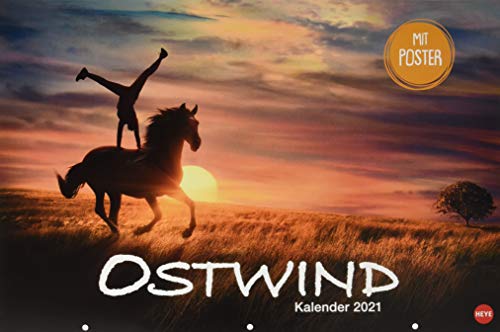 Ostwind Broschurkalender XL 2021 - mit großem Poster - Wandkalender mit Monatskalendarium und Platz für Eintragungen - Format 45 x 30 cm (45 x 60 cm geöffnet) von Heye