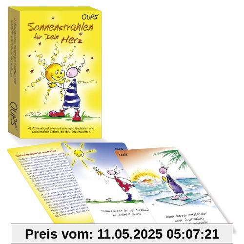 Oups Karten - Sonnenstrahlen für Dein Herz: 42 Karten mit sonnigen Gedanken und zauberhaften Bildern