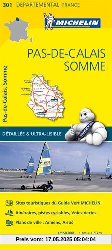 PAS DE CALAIS / SOMME 11301 CARTE ' LOCAL ' ( France ) MICHELIN KAART