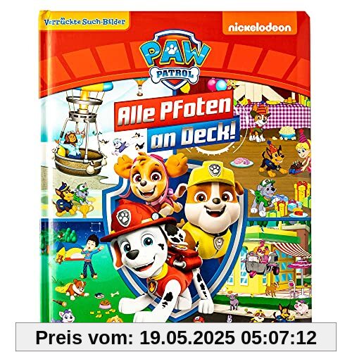 PAW Patrol - Alle Pfoten an Deck! - Verrückte Such-Bilder, groß - Wimmelbuch - Pappbilderbuch mit wattiertem Umschlag