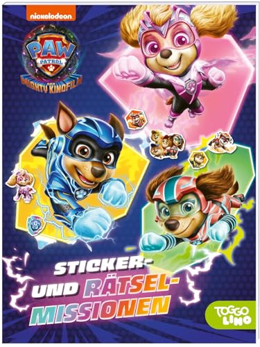 PAW Patrol - Der Mighty Kinofilm: Sticker- und Rätsel-Missionen: Bunte Sticker und coole Rätsel zum neuen Kinofilm | (ab 4 Jahren)