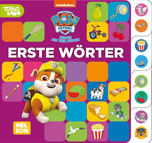 PAW Patrol Lernbuch: Erste Wörter: Pappbilderbuch mit buntem Register | Mit buntem Register für Kinder ab 3 Jahren von Nelson