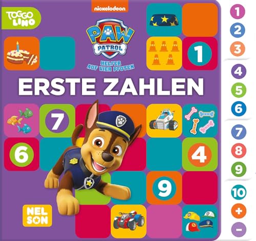 PAW Patrol Lernbuch: Erste Zahlen: Pappbilderbuch mit buntem Register | mit den Zahlen 1-10 für Kinder ab 3 Jahren PAW Patrol Lernbuch: Erste Zahlen: Pappbilderbuch mit buntem Register | mit den Zahlen 1-10 für Kinder ab 3 Jahren