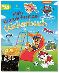 PAW Patrol Mein Kritzel-Kratzel Stickerbuch mit Bambus-Stick von Schwager & Steinlein