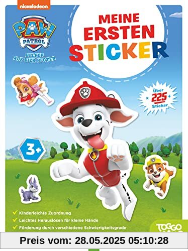 PAW Patrol Meine ersten Sticker: Das bunte Stickerbuch – schon die Kleinsten werden kreativ! Das ideale Geschenk für alle PAW Patrol-Fans ab 3 Jahren