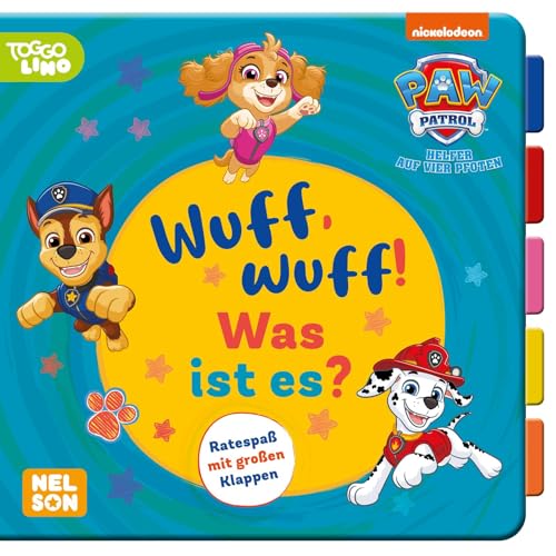 PAW Patrol Pappbilderbuch: Wuff, wuff! Was ist es?: Ratespaß mit großen Klappen | Stabiles Buch für kleine PAW-Patrol-Fans zum Suchen und Entdecken ab 3 Jahren PAW Patrol Pappbilderbuch: Wuff, wuff! Was ist es?: Ratespaß mit großen Klappen | Stabiles Buch für kleine PAW-Patrol-Fans zum Suchen und Entdecken ab 3 Jahren von Nelson