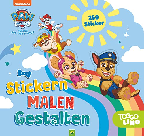 PAW Patrol Stickern, Malen, Gestalten. Mit 250 Stickern. Für Kinder ab 3 Jahren: Werde kreativ mit Chase, Marshall, Skye und den Hunden aus der Abenteuerbucht. Mit bunten Aufklebern PAW Patrol Stickern, Malen, Gestalten. Mit 250 Stickern. Für Kinder ab 3 Jahren: Werde kreativ mit Chase, Marshall, Skye und den Hunden aus der Abenteuerbucht. Mit bunten Aufklebern