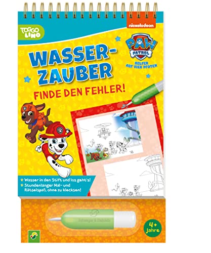 PAW Patrol Wasserzauber | Finde den Fehler. Einfach mit Wasser malen!: Mal- und Rätselbuch mit Wassertankstift für Kinder ab 4 Jahren von Schwager & Steinlein Verlag GmbH