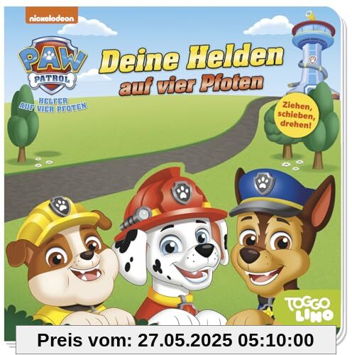 PAW Patrol: Deine Helden auf vier Pfoten: Pappbilderbuch mit Schiebern, Stanzen und Drehelementen
