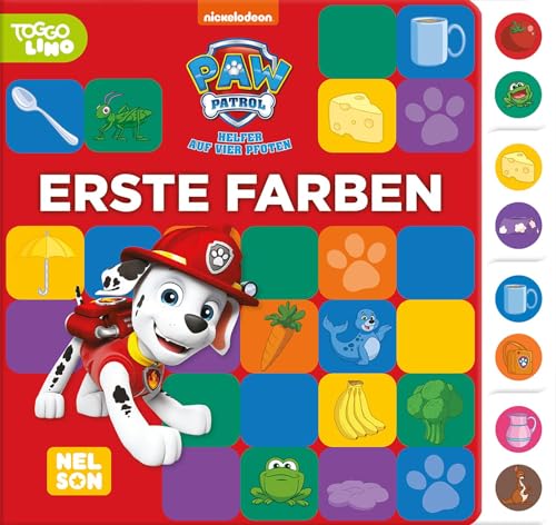 PAW Patrol Lernbuch: Erste Farben: Pappbilderbuch mit buntem Register | für kleine Fans ab 3 Jahren von Nelson