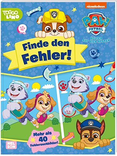 PAW Patrol Kindergartenheft: Finde den Fehler!: Mehr als 40 Suchbilder | für Kinder ab 4 Jahren von Nelson