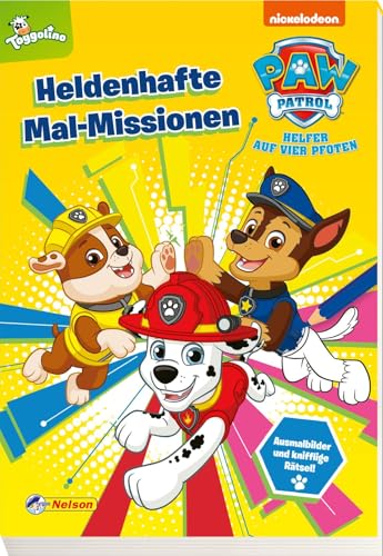 PAW Patrol Kindergartenheft: Heldenhafte Mal-Missionen: Malblock ab 3 Jahre mit über 60 PAWtastischen Ausmalbildern, Labyrinth-Rätseln, Suchbildern und Logikrätseln