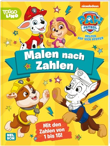 PAW Patrol Kindergartenheft: Malen nach Zahlen: Mehr als 40 Ausmalbilder mit den Zahlen 1-15 | Für Kinder ab 3 Jahren von Nelson