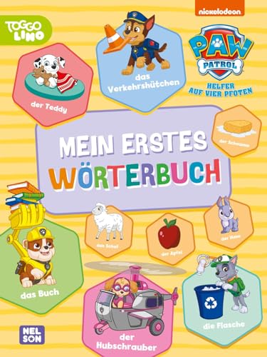 PAW Patrol Lernbuch: Mein erstes Wörterbuch: Großes Pappbilderbuch | ab 3 Jahren mit vielen Alltagsbegriffen, Abbildungen und Suchbildern von Nelson