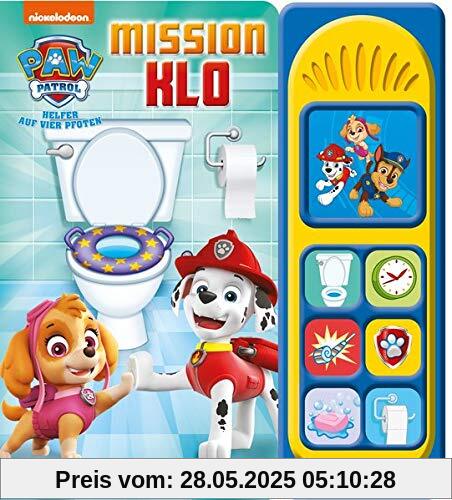 PAW Patrol: Mission Klo - Nickelodeon - Pappbilderbuch mit 7 spannenden Geräuschen für Kinder ab 3 Jahren